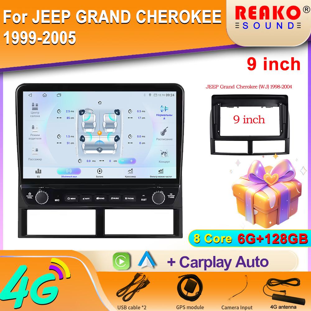 

Android для JEEP GRAND CHEROKEE 1999-2005 Автомобильное радио Carplay Навигация GPS Стерео Авто Экран Bluetooth Мультимедийный Плеер 8 core 6GB+128GB