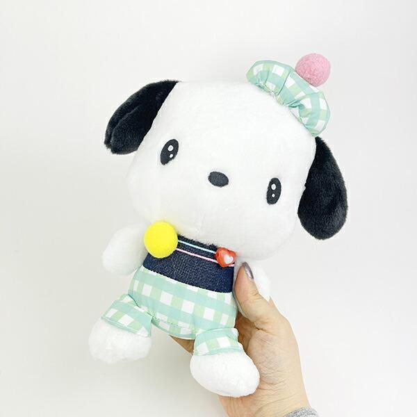 Sanrio Pochacco Gingham Denim Plush (S) Sanrio