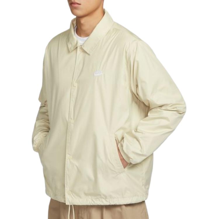 New Nike Club Jackets Men's Ecru FN3317-229
