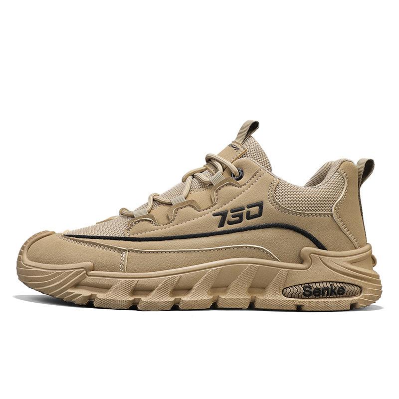 Trendige Herrenschuhe Frühling und Herbst neue Mesh-Freizeitschuhe Outdoor atmungsaktiv rutschfest verschleißfest Herren Retro Plateau Sportschuhe