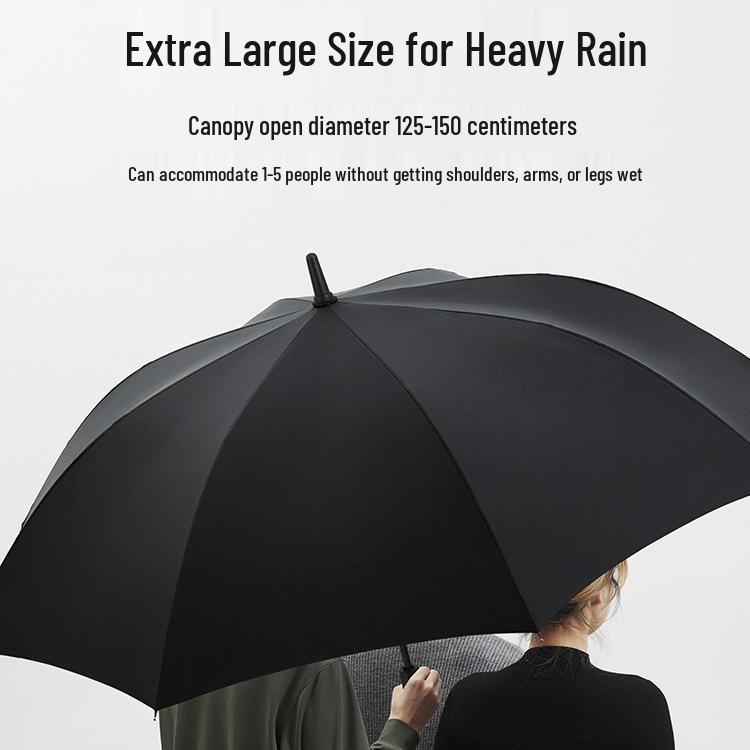 Extra Large Double Layer Automatic Umbrella for Two, Reinforced Long Handle, Stormproof and Sturdy