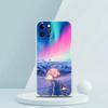 For iPhone 15 16 14 13 12 Mini 11 Pro Max XS X XR SE 7 8 Plus Silicone Clear Cover Beautiful Northern Lights Luxury Phone Case