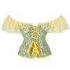 Women Lace Corset, Waist Shaping Slim Fishbone Bandage Drawstrings Sexy Floral Wedding Party Belt