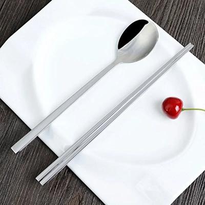 Long Stainless Steel Cutlery Set Clover Spoon Chopsticks High-end Stylish Cutlery Set