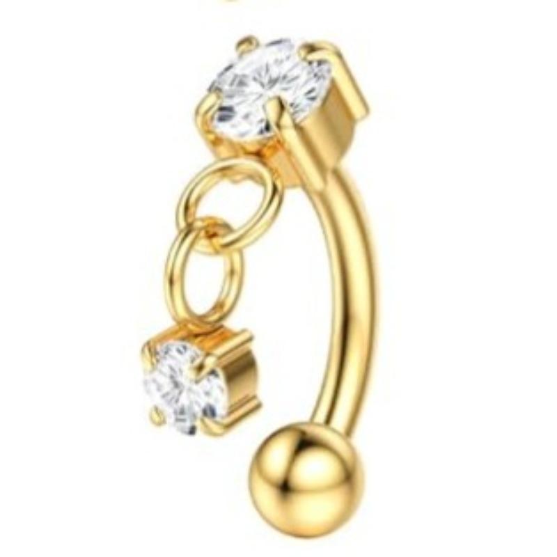 Drperfect 16G Rook Eyebrow Piercing Stainless Steel Helix Hoops Vertical Curved Barbell Daith Conch Septum Stud Jewelry