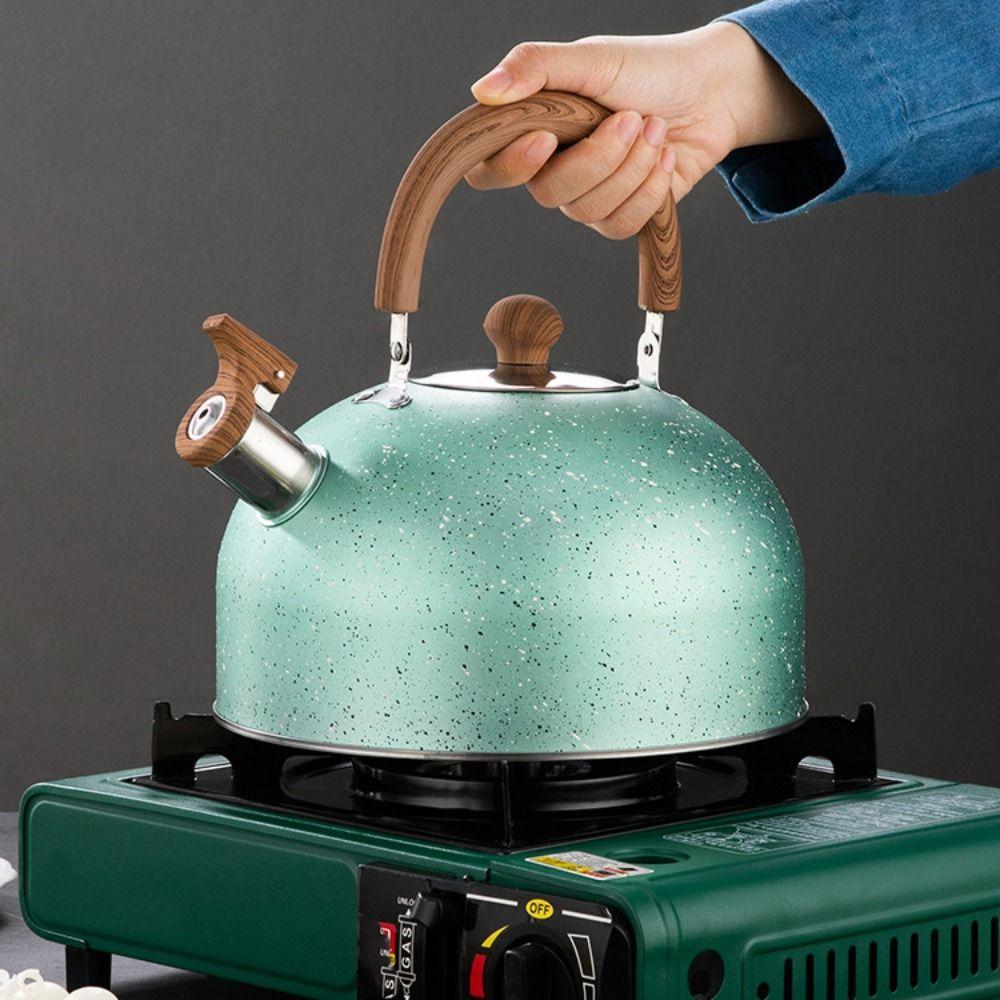 Flat Bottom Star Point Whistle Kettle 2/3L Teapot Durable Stove Water Kettle  Induction Cooker