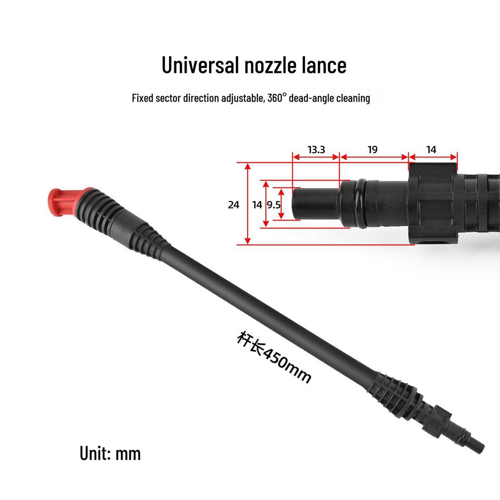 LAVOR-Compatible High-Pressure Water Gun and Nozzle Set