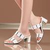 Off White On Word Outside Shoes Open Toe Indoor Rivet Women's Slippers and Ladies Sandals Low Heel Job Slides New Collection I Y