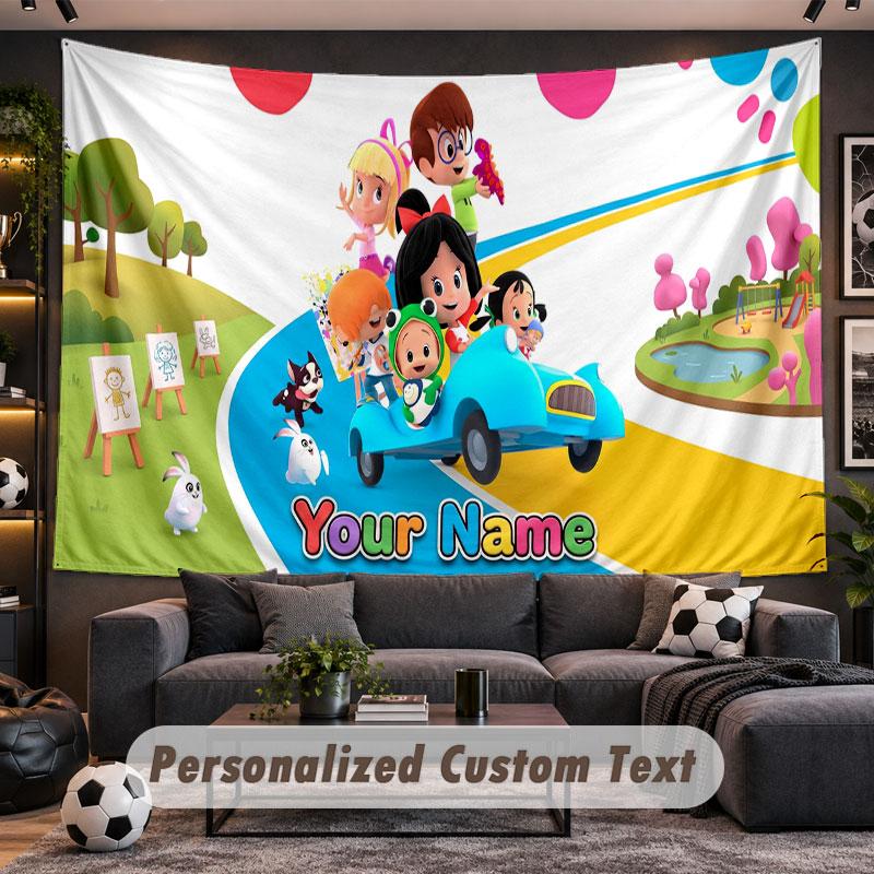Wall Hanging Tapestry Custom NameCleo & Cuquín Pattern Personalized Printed Fabric Wall Decor