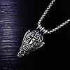 Hip-hop European and American Necklaces Retro Viking Odin Mask Titanium Steel Men's Pendant Necklace