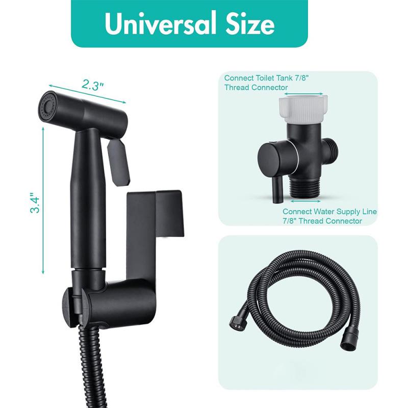 US Standard Toilet Bidet Spray Gun Set with 7/8 Diverter - Popular Toilet Companion.