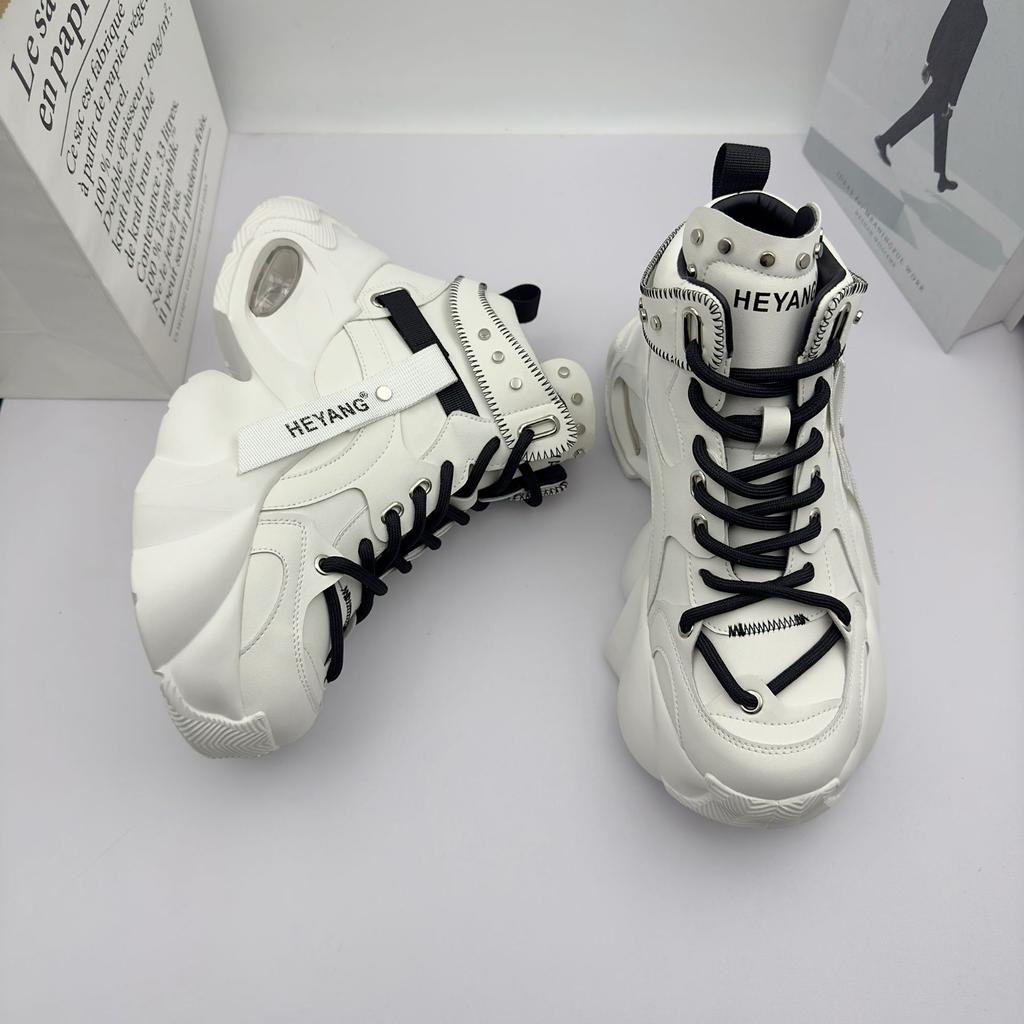 Modischer Sneaker für Herren Trendmarke Dicksohliger Sportschuh Vielseitig Beliebt Nischen-Fad Kurzstiefel Herren High-Top-Schuh Zapatillas Hombre