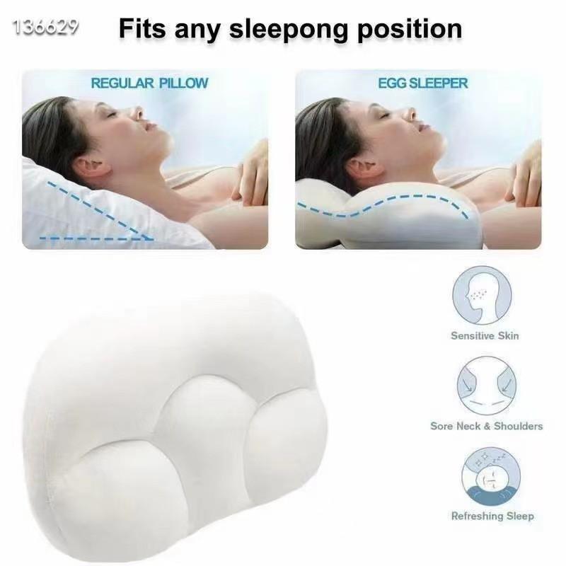 Memory Foam Cloud Pillow Neck Lumbar Support Breathable Cotton Cover Modern Minimalist Throw