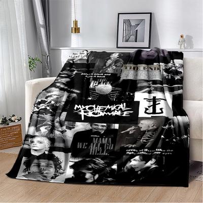 3D My Chemical Romance Band Gerard Way Soft Plush Blanket,Flannel Blanket Throw Blanket for Living Room Bedroom Bed Sofa Cover