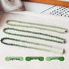 Elegant Gradient Hetian Jade Beaded Necklace – Chinese Style Women's Jewelry