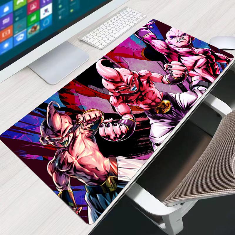 Dragon Ball Majin Buu Z Mouse Pad DBZ Anime Gabinete Gamer Computer Desk Mat Keyboard Pad Edge White Gaming Accessories Mousepad