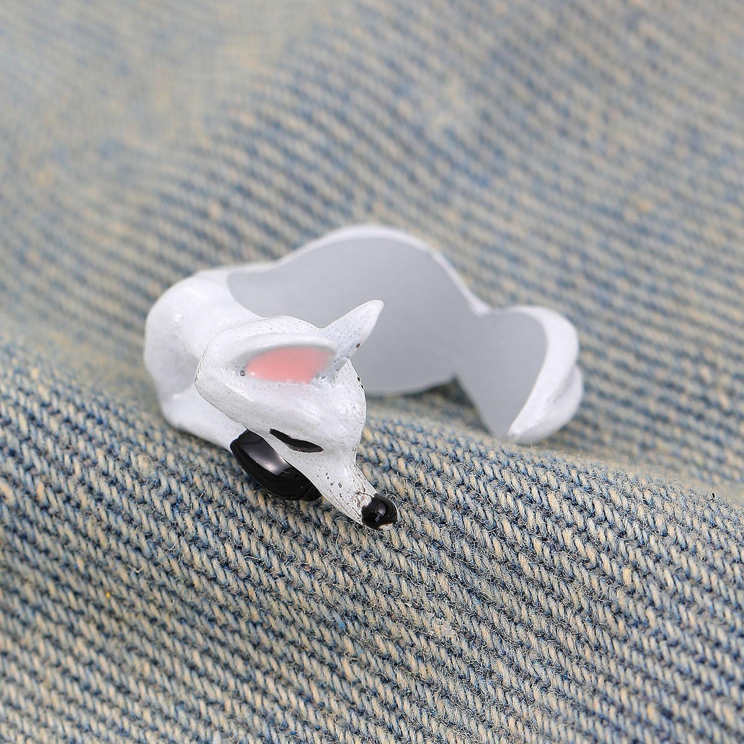 

Мила каблучка з лисячим хвостом для жінок на мізинець, дизайн рудої лисиці, креативні прикраси з тваринами, гарячий продаж