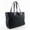 CHANEL Tote MM Tote Bag A15991 New travel line black Nylon canvas Women Used