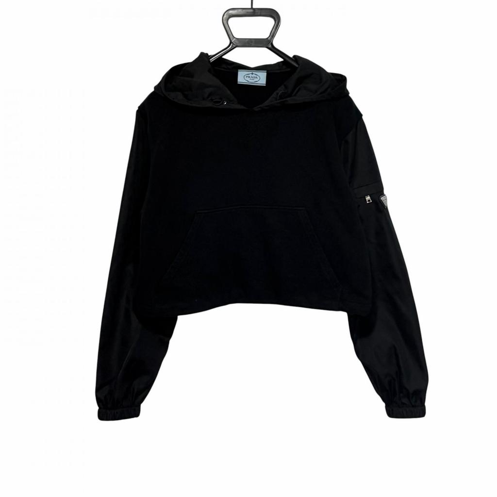 Prada Nylon Jacket Black Women's Size S Model 134643