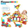 PicassoTiles () PTB120 120 Pieces Brush Shape 3D Building Blocks Tiles Toy Set Learning Playset STEM Toy Educational Kit Promote Children's Brain
