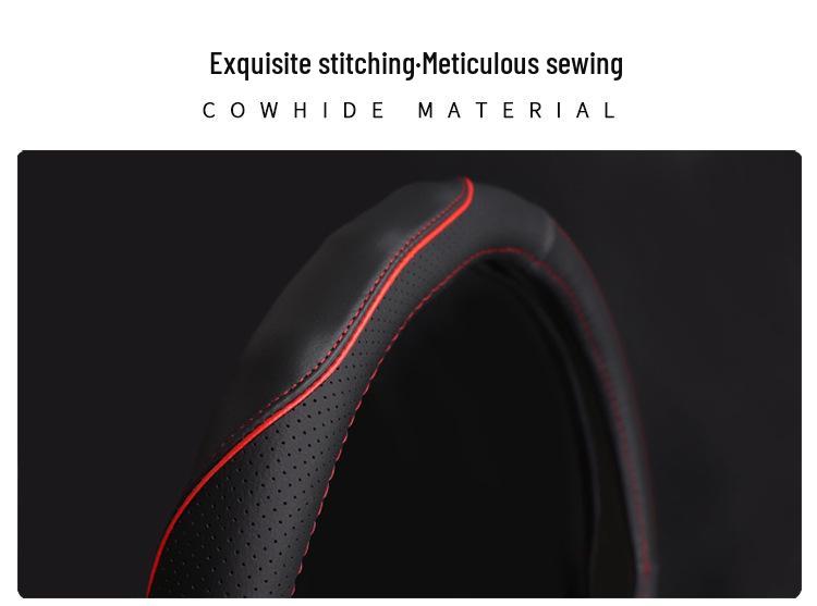 Genuine Leather Steering Wheel Cover for GAC 21 GS84M8M6GS53GA4 Aion V S ME580