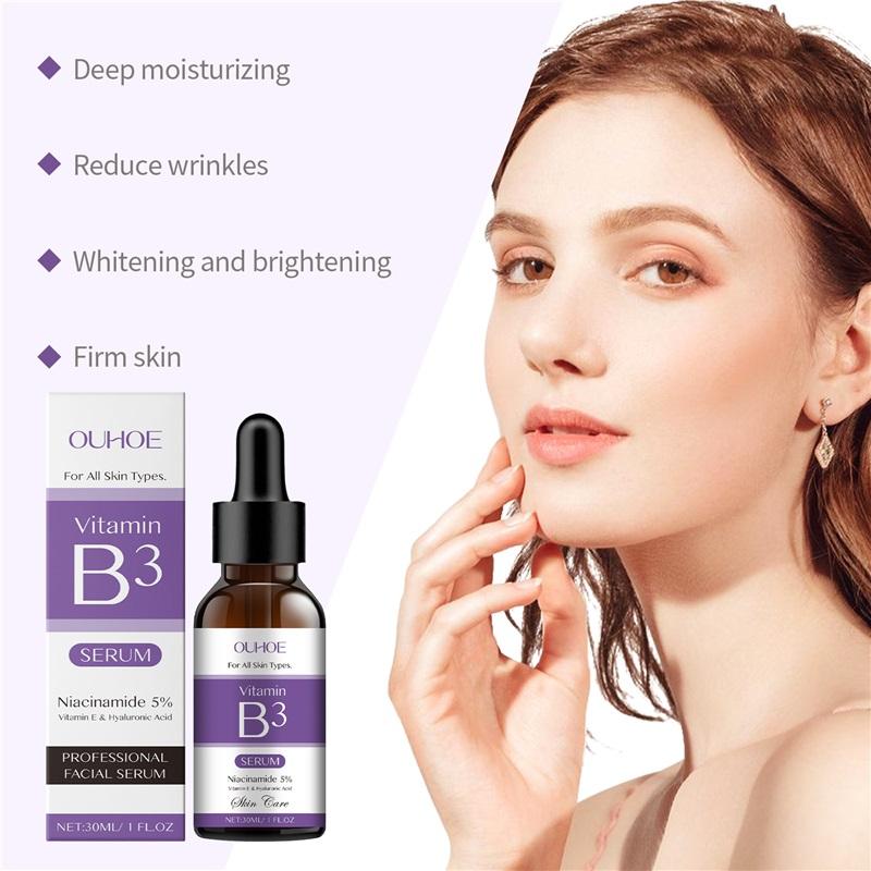 Korea Niacinamid Gesichtsserum Vitamin B3 Falten Pigment Dunkle Flecken Reduzieren Korrigierendes Glow Serum Gesichtsaufhellung Feuchtigkeitscreme