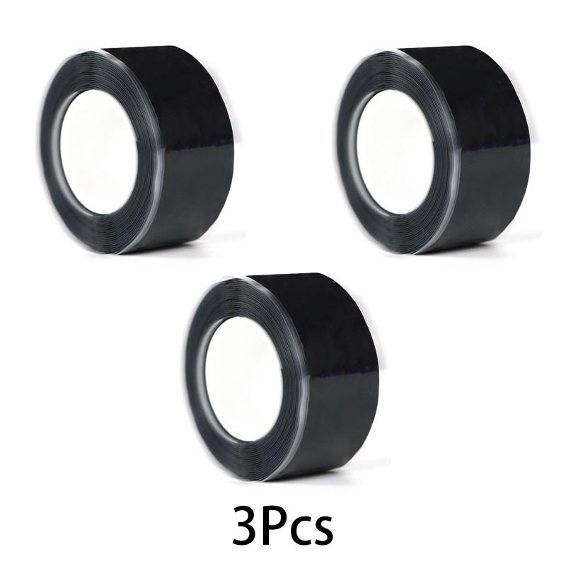 Black Self-Fusing Silicone Tape Cinta Impermeable Sellante Leak-stopping Water-stopping Repair Waterproof Sealing TapePinstriping Tape 3