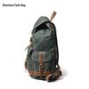 Lishen Vintage Waxed Canvas Travel Backpack