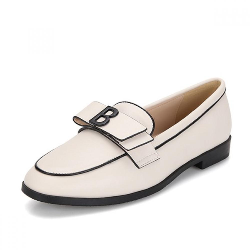 Barbara Leather Color Blocking 2cm Women Loafer Bbg152iv 250mm 14740₽