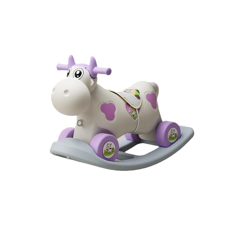 2-in-1 Wooden Rocking Horse for Kids: Rocking Chair & Sliding Car, Ideal Birthday Gift for Ages 1-6.