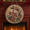 Kit di Creazione per Principianti, Kit Pittura Suncatcher con Perle Finte di Natale, Set Artistico Fai-da-te con Perline 3D di Babbo Natale Pupazzo di Neve Albero, Decorazione Fatta a Mano