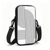 Modern Boho Geometric Line Crossbody Phone Bag, Adjustable Removable Strap Zipper Small Shoulder Purse for Women Daily Office Travel