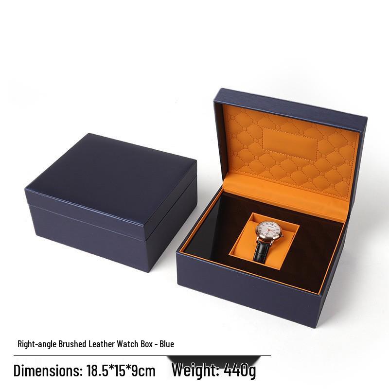 Frosted PU Flip-Top Watch and Jewelry Storage Box