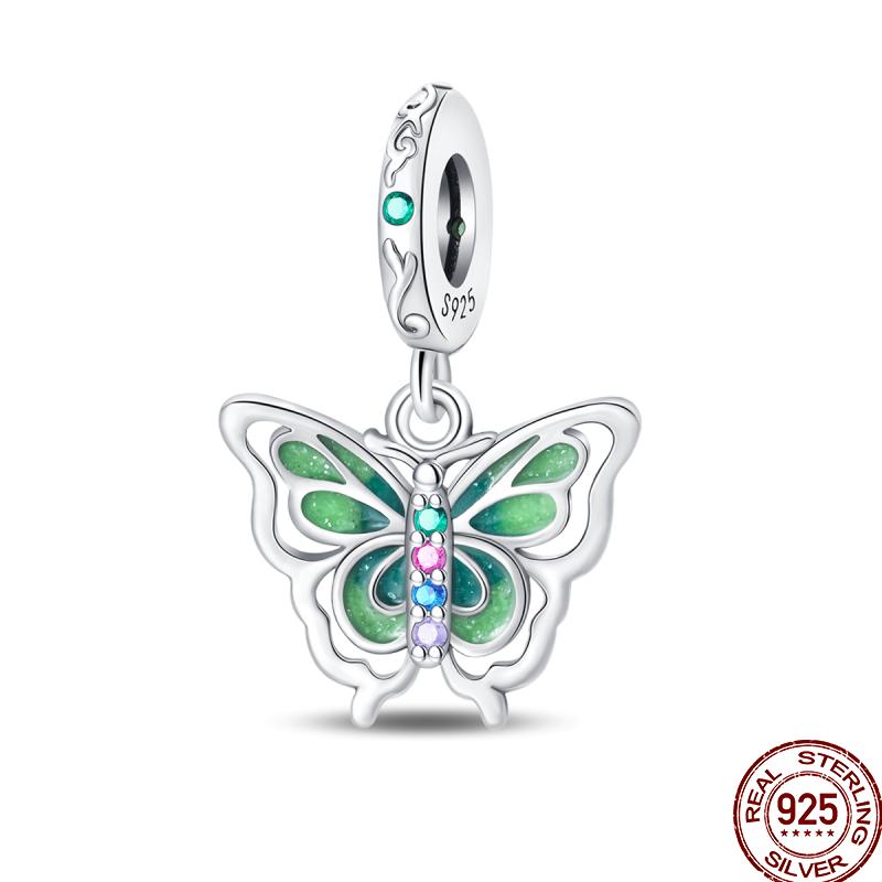 Copper Spring Luminous Insect Butterfly Series Flower Element Gift Beads Suitable For Pan Original Bracelet