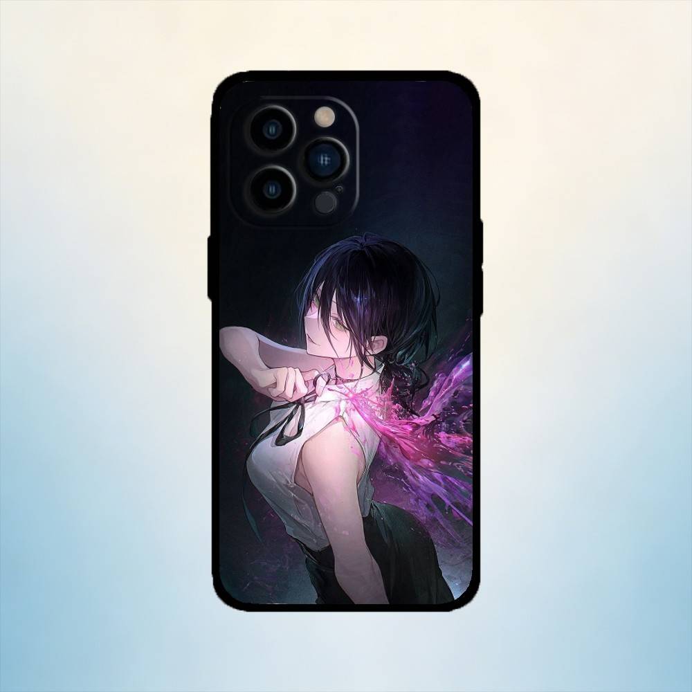 AAA Anime Cool Reze  Phone Case For iPhone 17,16,15,14,13,12,11 Plus,Pro Max,XS,Soft Silicone Black Cover iPhone13PROMAX