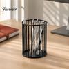 Office Supplies Storage Organizer Pen Holder/Storage Basket, Hollow Grid Iron Tube, Multipurpose Small Object Durable Pencil for Stationery And Makeup