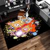 1pz Tappeto Area con Stampa Foxy e Rocky di Lankybox - Morbido, Lavabile, Antiscivolo, Tappetino da Interno per Sedie da Ufficio, Soggiorno, Studio, Tappeto Decorativo per Casa