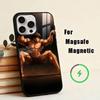 Custodia per Telefono a Fumetti HH-Hanma Baki Per iPhone17,16,15,14,13,12,11 Plus,Pro Magnetica con Ricarica Wireless Magsafe