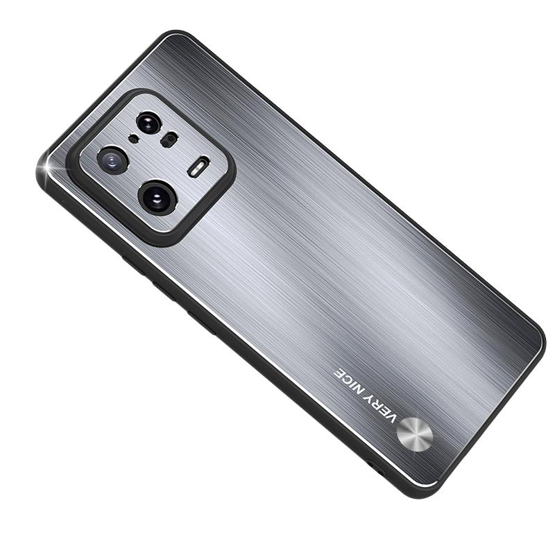 

Для Xiaomi 13 Pro 5G Защитный чехол из алюминиевого сплава с защитой от царапин, задняя панель, ТПУ-рамка, матовая крышка для телефона Silver