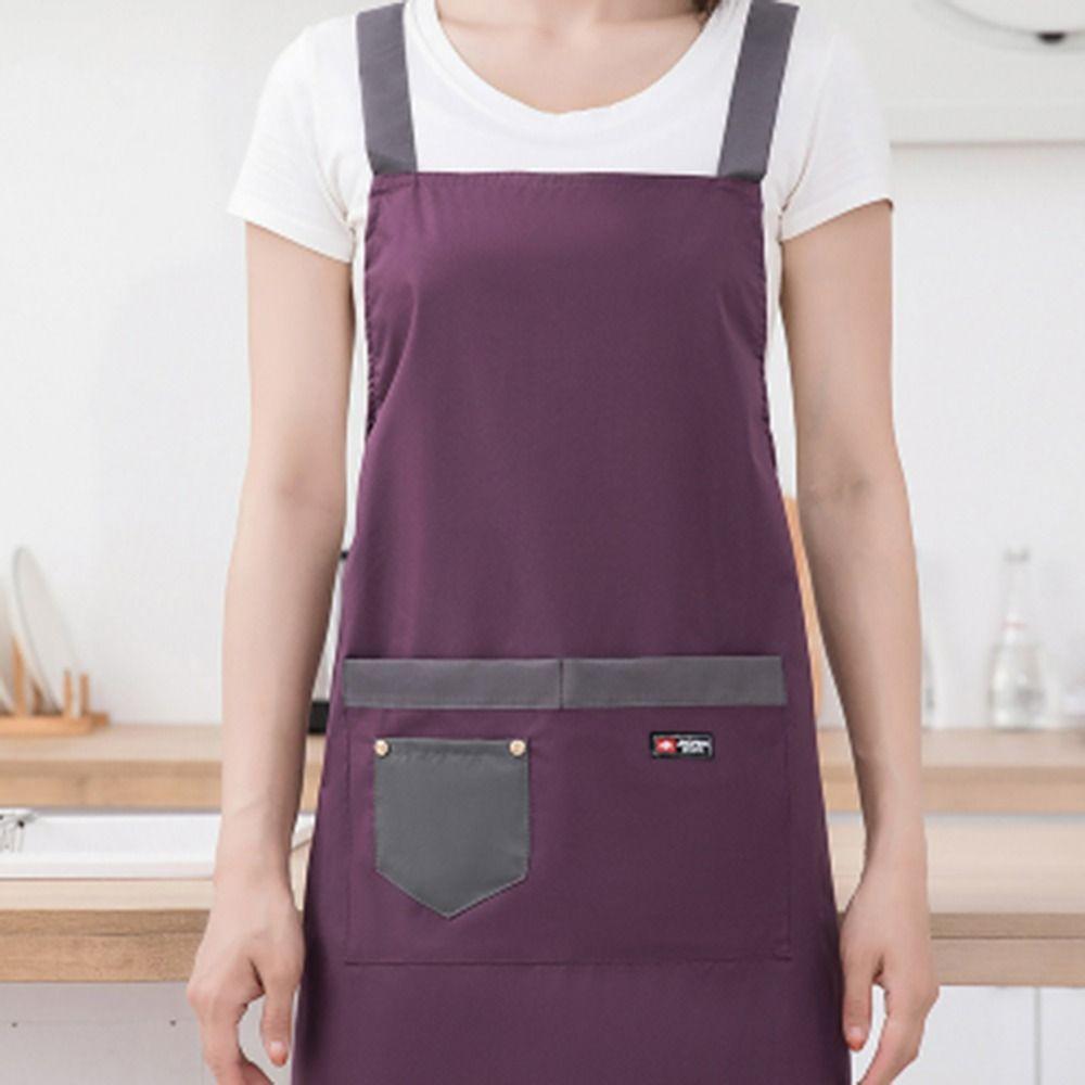 PVC Kitchen Vest Apron Oil-proof Catering Work Clothes Women's Work Waist Apron  for Home Kitchen