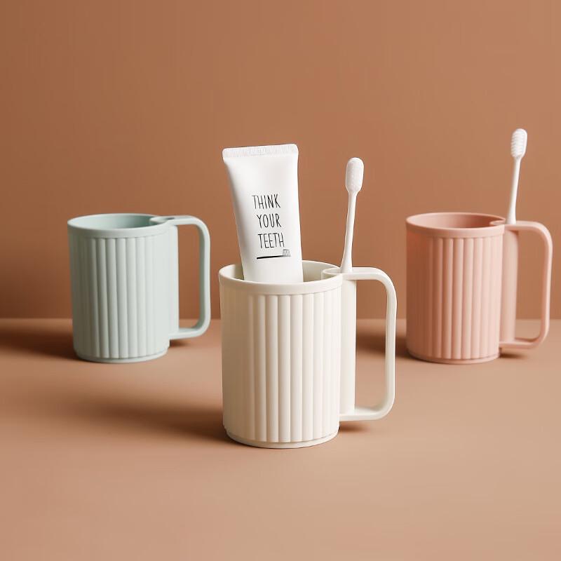 TAYHEE Striped Bathroom Tumbler Set