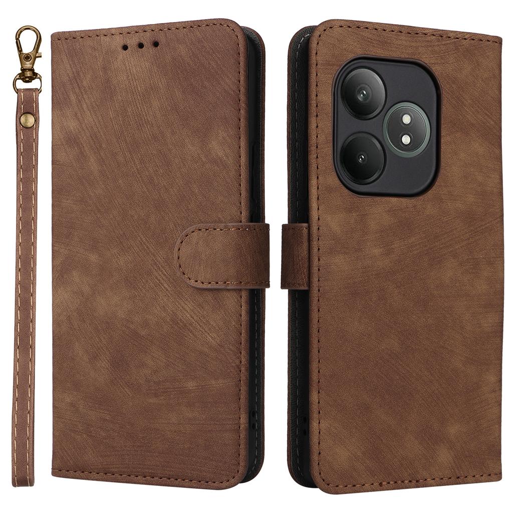 For Realme GT Neo6 SE 5G/Neo6 5G/GT 6 5G/GT 6T 5G Case RFID Blocking Stand Phone Cover with Wrist Strap