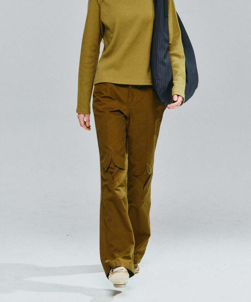 Koseumoseu Quilting Pattern Pants (Khaki Brown)