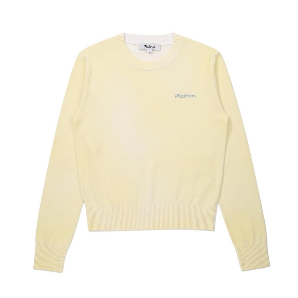 MALBON GOLF Women'S Dyed Dtp Round Knit Yellow (Woman)