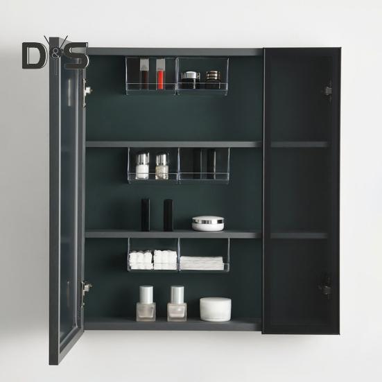 1/2/3Pcs Wall Mounted Storage Organizer Clear Storage Box Strong Load-bearing Easy To Install Bathroom Cabinet Shelves Organizer