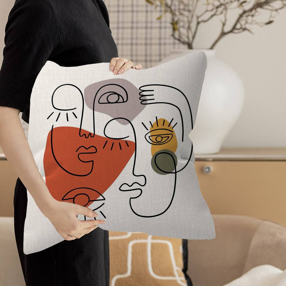 

Picasso Woman Office Cushion Pillowcase Car Cushion Cover45X45CM Lumbar Pillowcase Sofa Pillowcover 12x12Inch