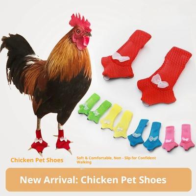Rutschfeste Hühnerschuhe Geflügelstiefel Atmungsaktiv Langlebig Schützende Schuhwerk für Hennen Hähne Hühnerzubehör Hühnerkleidung