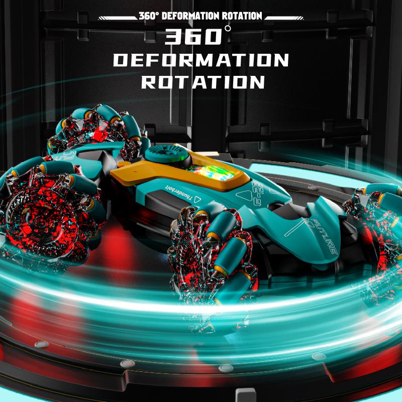 Stunt Car Remote Control Car 360° Rotating Cars Twist Car with Light & Music Car Toys for Kids Boys Age 4 -12 Years Old