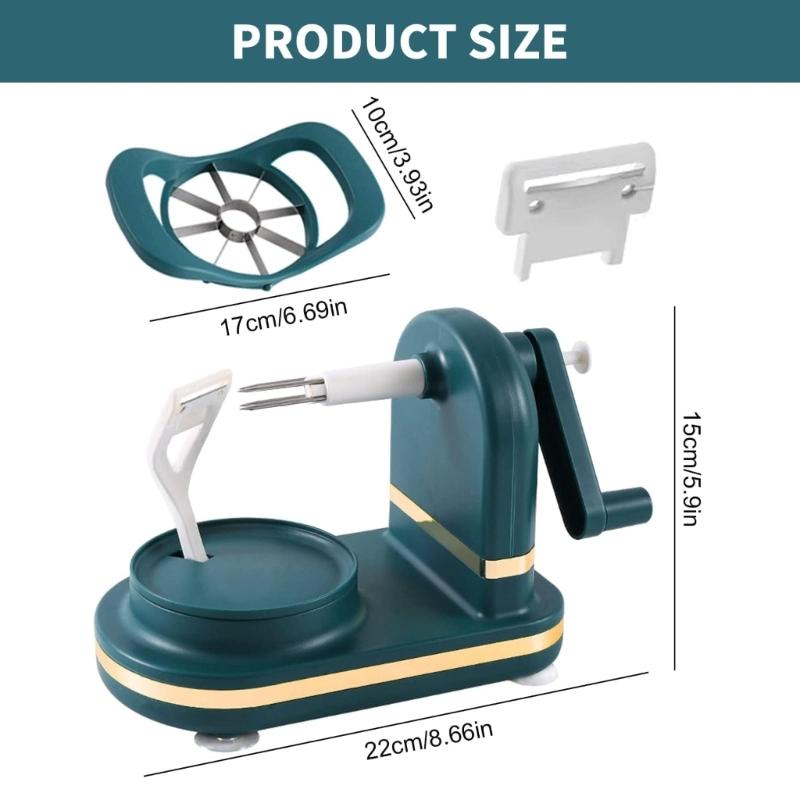 Hand Crank Rotating Peeler Slicers For Kitchens Multifunctional Fruit and Vegetable Peeling Machine with Suction Base