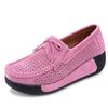 Eleganti Scarpe Casual da Donna in Macramè con Zeppa alla Moda Scarpe con Plateau Vera Pelle Scarpe da Mamma Mocassini da Passeggio